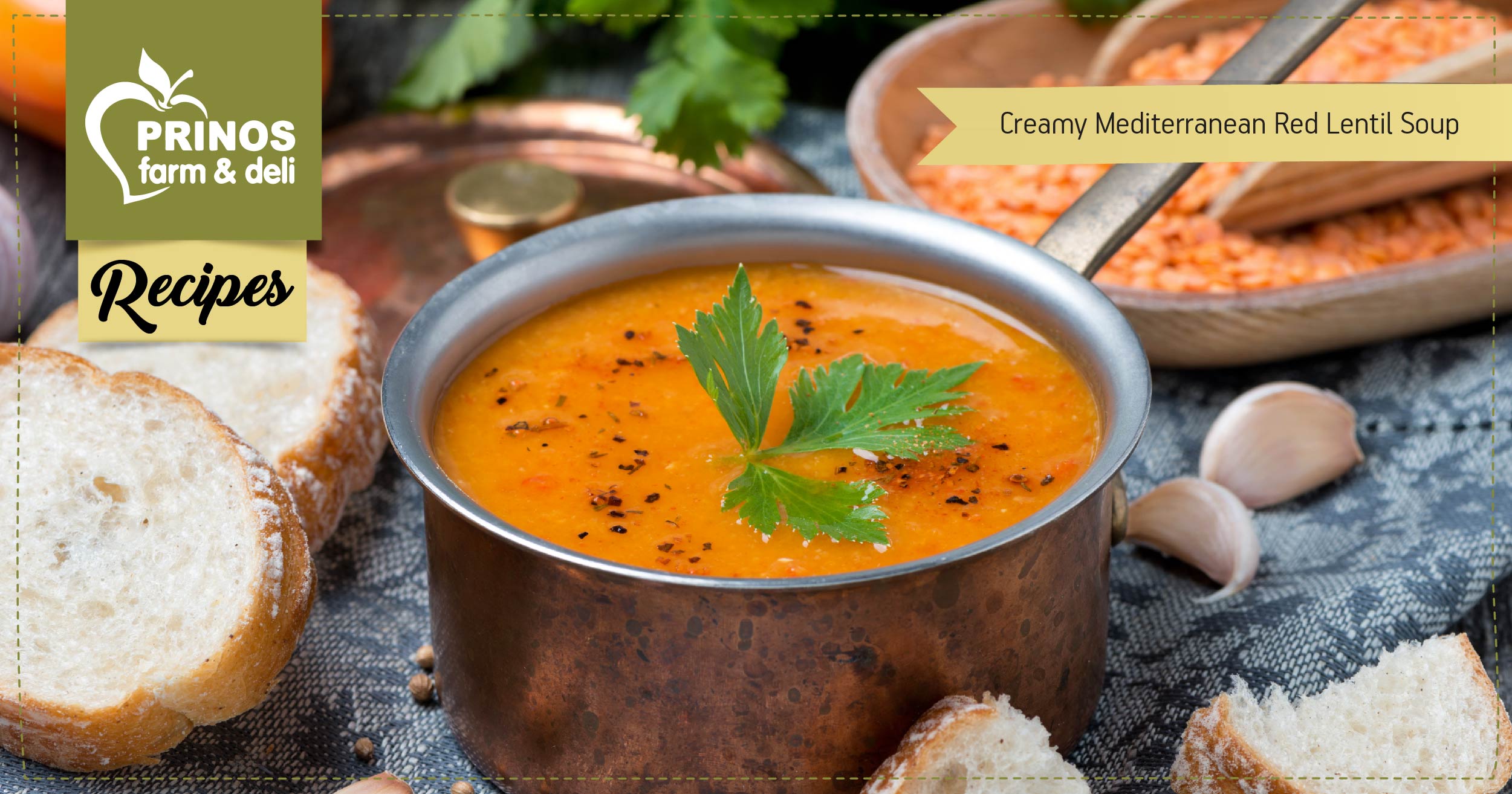 Creamy Mediterranean Red Lentil Soup Prinos Farm & Deli
