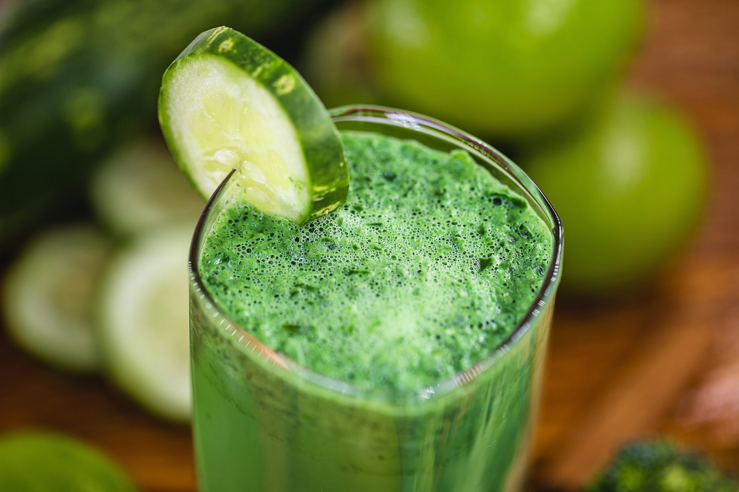 photo with fresh green juice