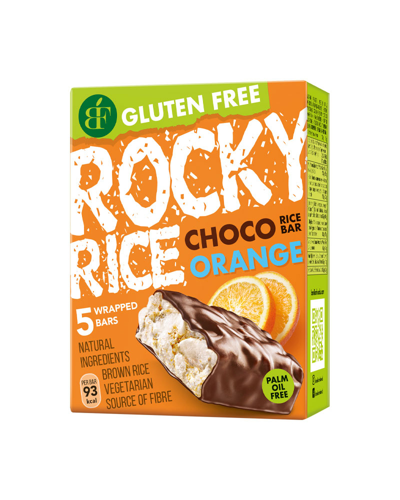 Rocky Rice Rice Bars with Chocolate & Orange 5x18gr