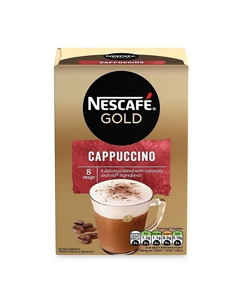 Nescafe Gold Cappuccino Instant Coffee (8x17g)