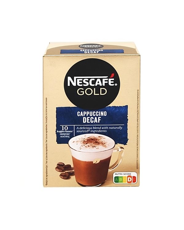 Nescafe Gold Cappuccino Instant Coffee Decaf (10x12.5g)